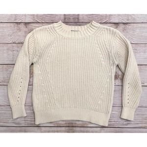 Everlane Knit Crew Neck Sweater Cream Beige Size Small